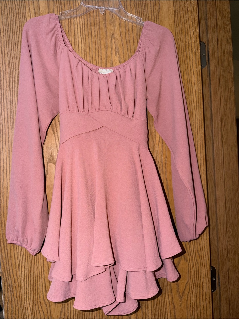Altar’d State Pink Long Sleeve Romper Size Small